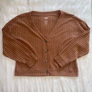 SO Ribbed Cardigan